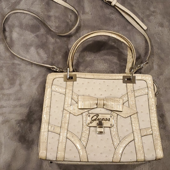 Guess Handbags - Guess Cream Bow Handbag